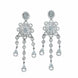 Necklace - Floral Trellis Rhodium Plated Necklace - Opal Touch
