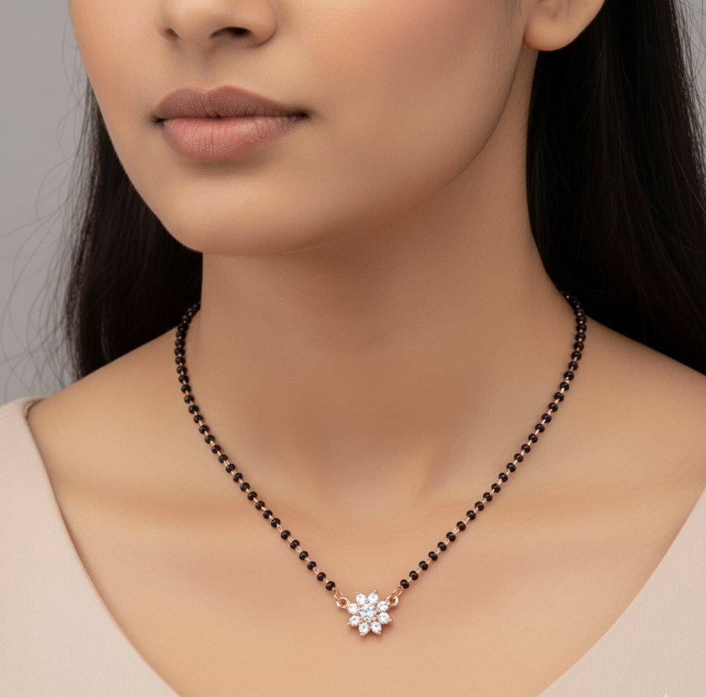 Floral Whisper Mangalsutra - Opal Touch