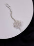 Tika - Floret Enchanted Rhodium Plated Maang Tika - Opal Touch