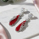 Forest Enchantment Rhodium Earrings - Opal Touch
