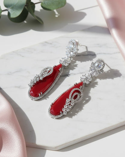 Forest Enchantment Rhodium Earrings - Opal Touch