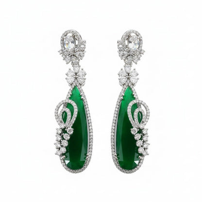 Forest Enchantment Rhodium Earrings - Opal Touch
