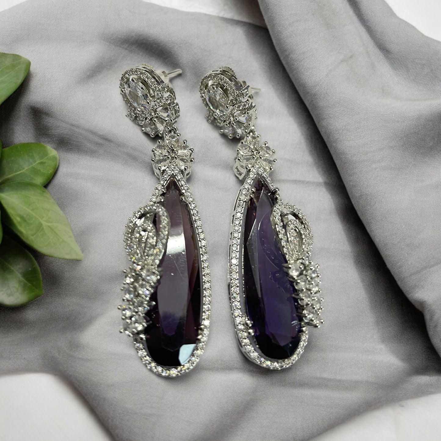 Earrings - Forest Enchantment Rhodium Earrings - Opal Touch