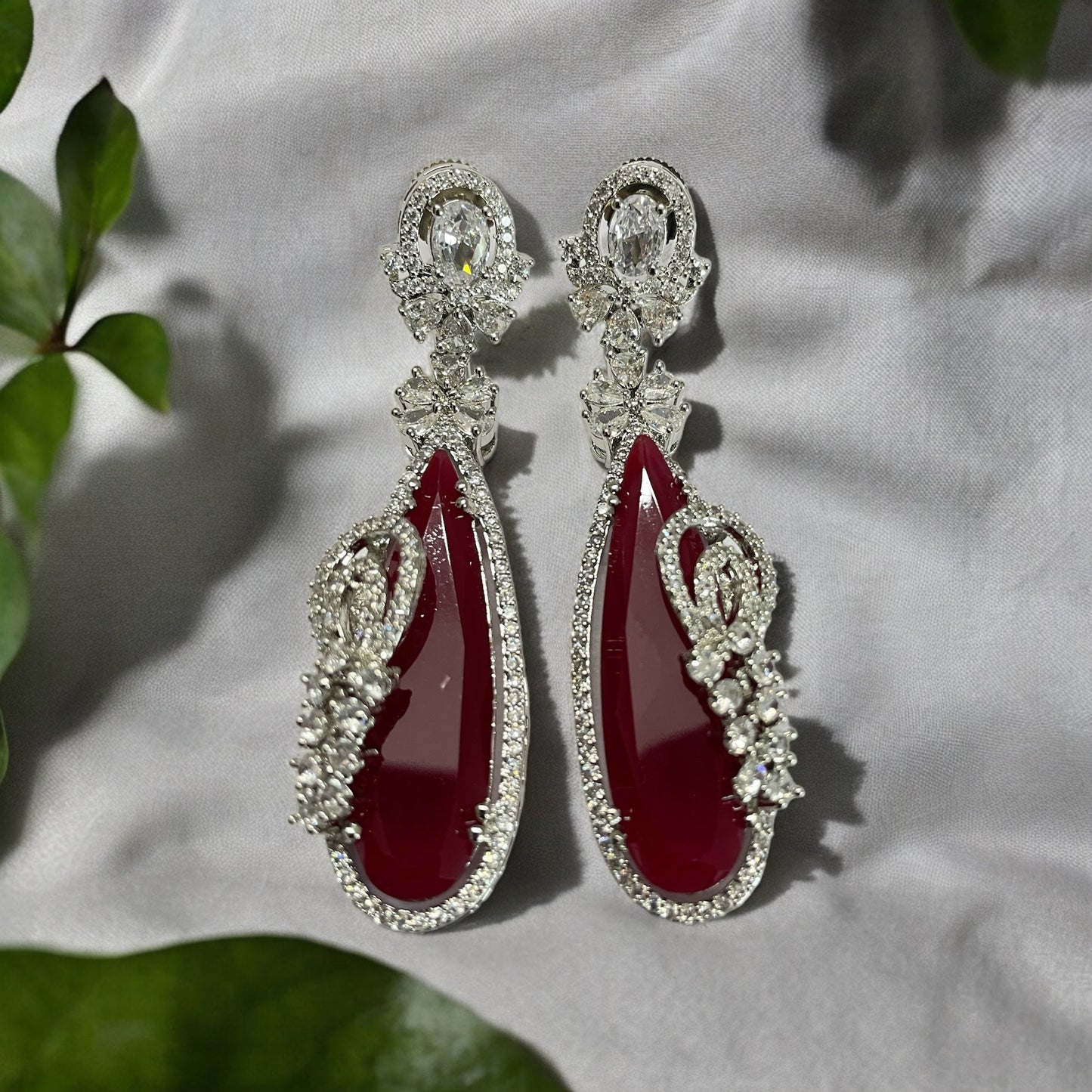 Earrings - Forest Enchantment Rhodium Earrings - Opal Touch