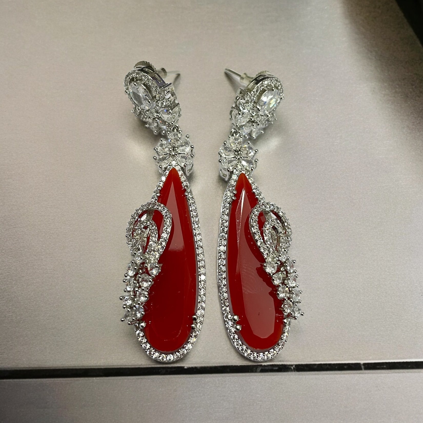 Earrings - Forest Enchantment Rhodium Earrings - Opal Touch