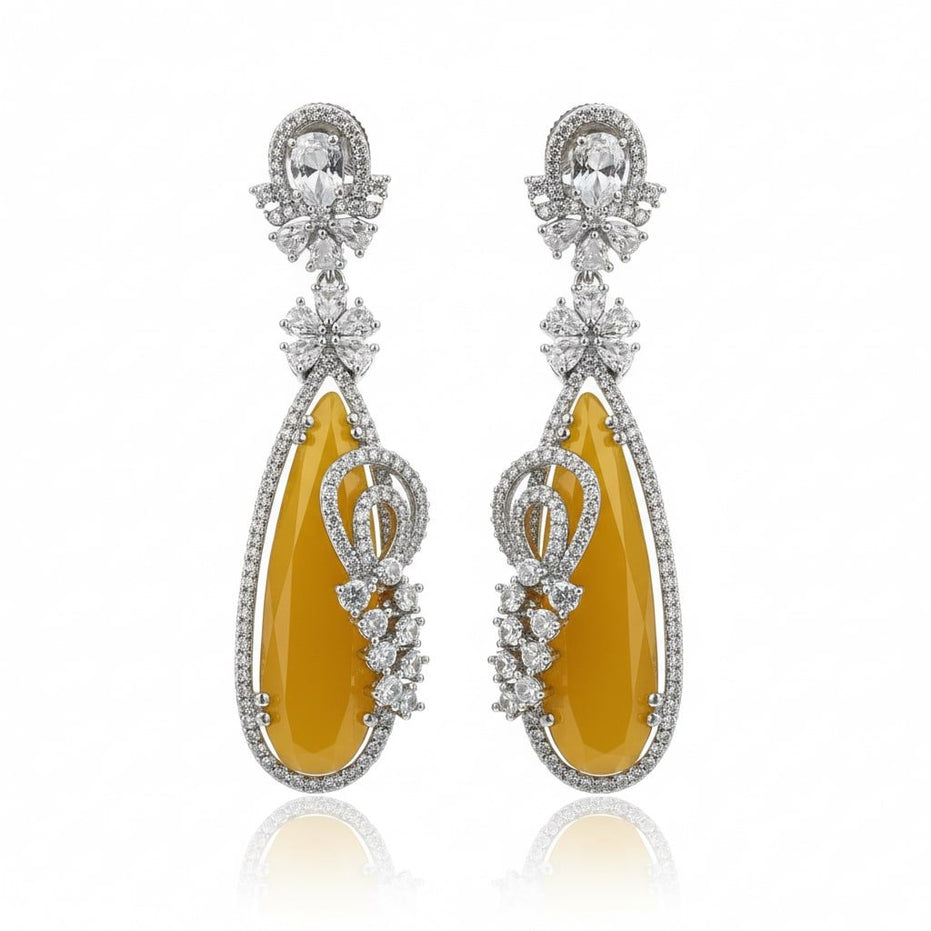 Forest Enchantment Rhodium Earrings - Opal Touch