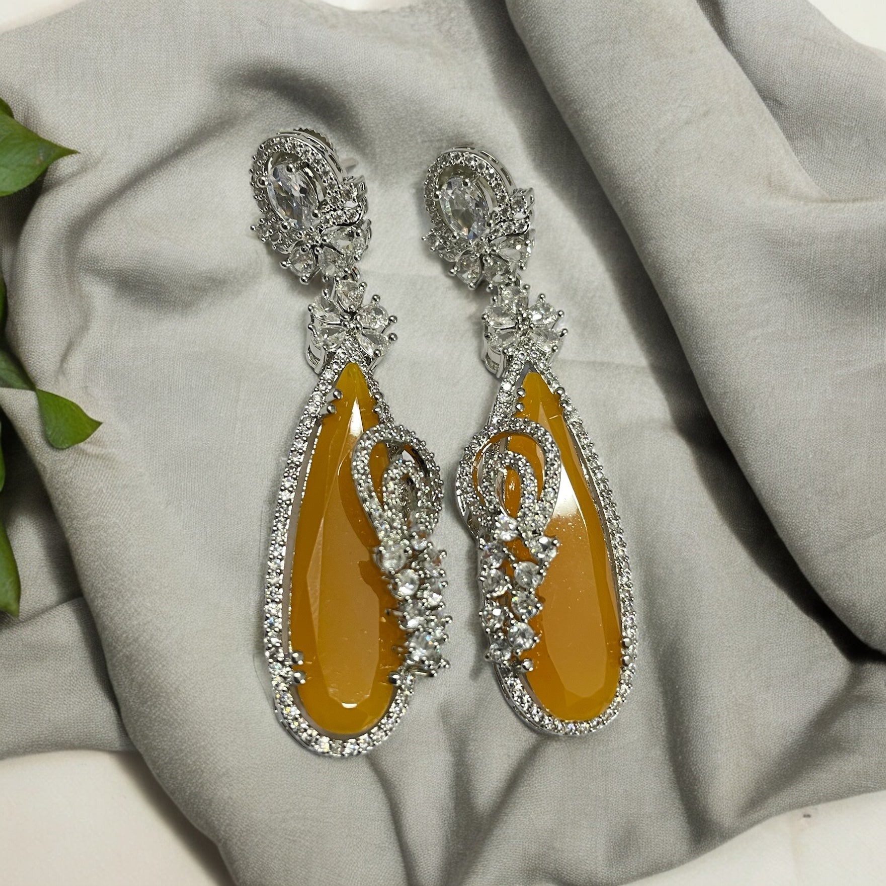 Earrings - Forest Enchantment Rhodium Earrings - Opal Touch