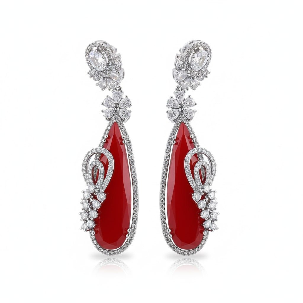 Forest Enchantment Rhodium Earrings - Opal Touch