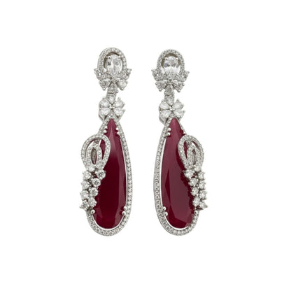 Forest Enchantment Rhodium Earrings - Opal Touch