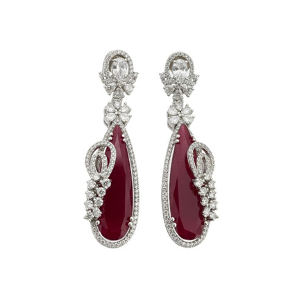 Forest Enchantment Rhodium Earrings - Opal Touch