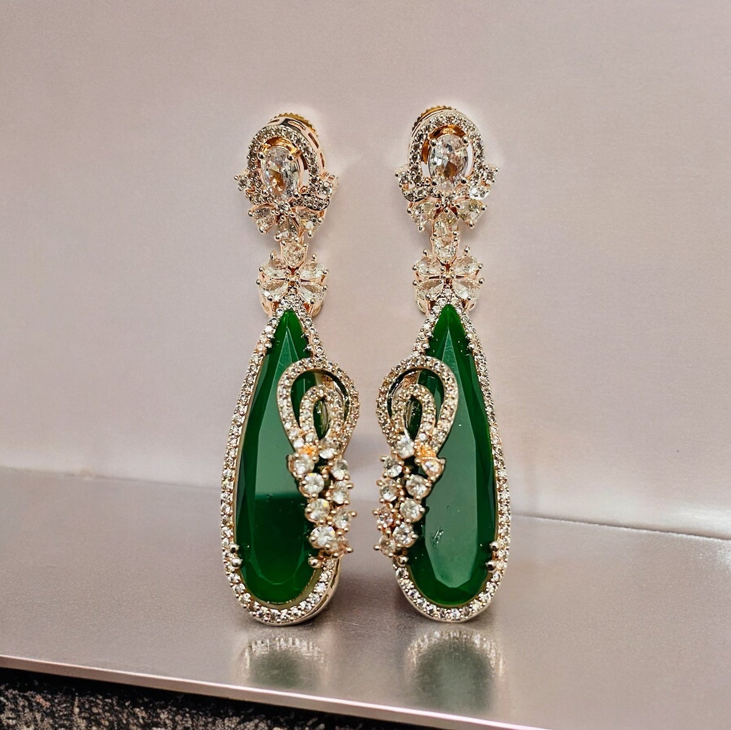 Earrings - Forest Enchantment Rose Gold Earrings - Opal Touch