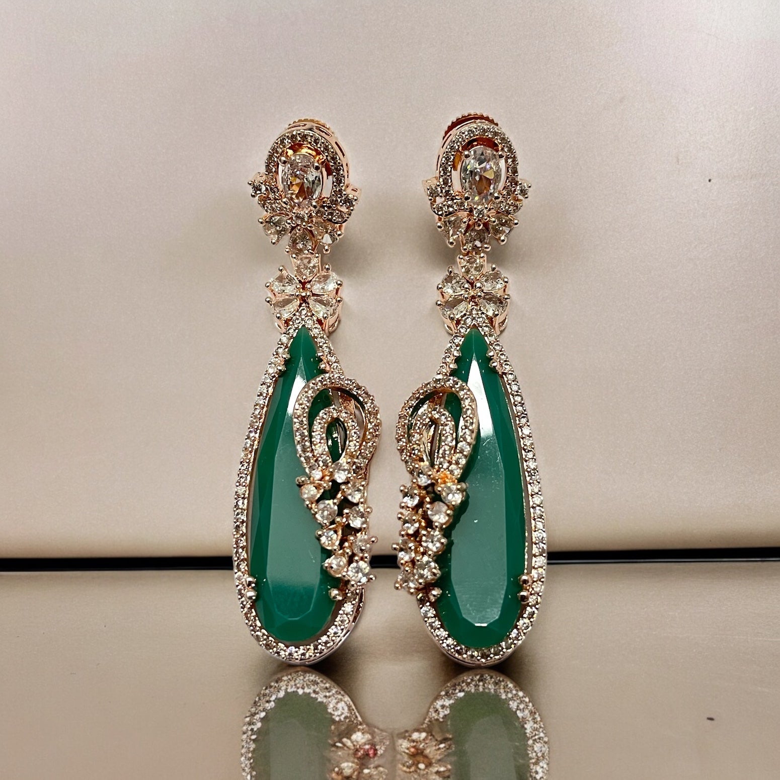 Earrings - Forest Enchantment Rose Gold Earrings - Opal Touch