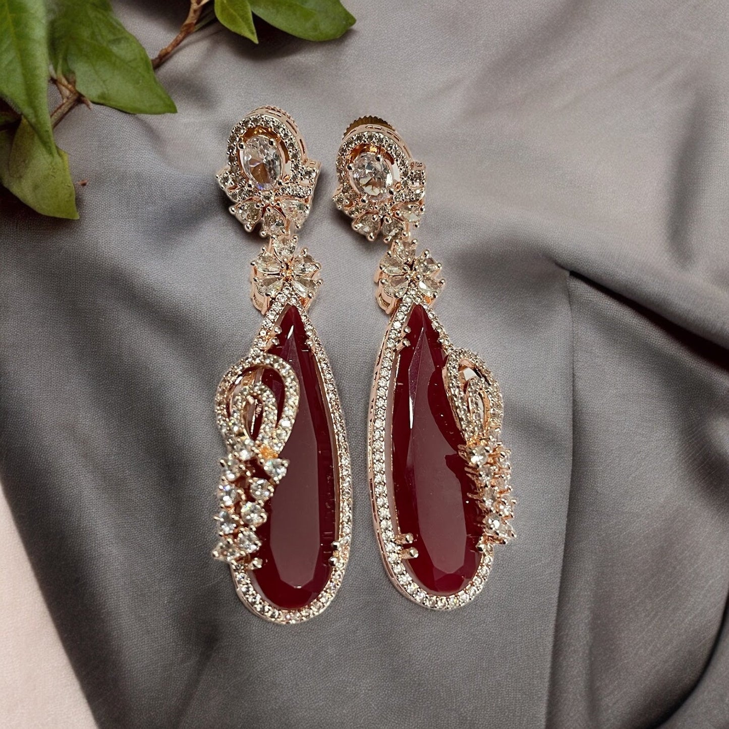 Earrings - Forest Enchantment Rose Gold Earrings - Opal Touch