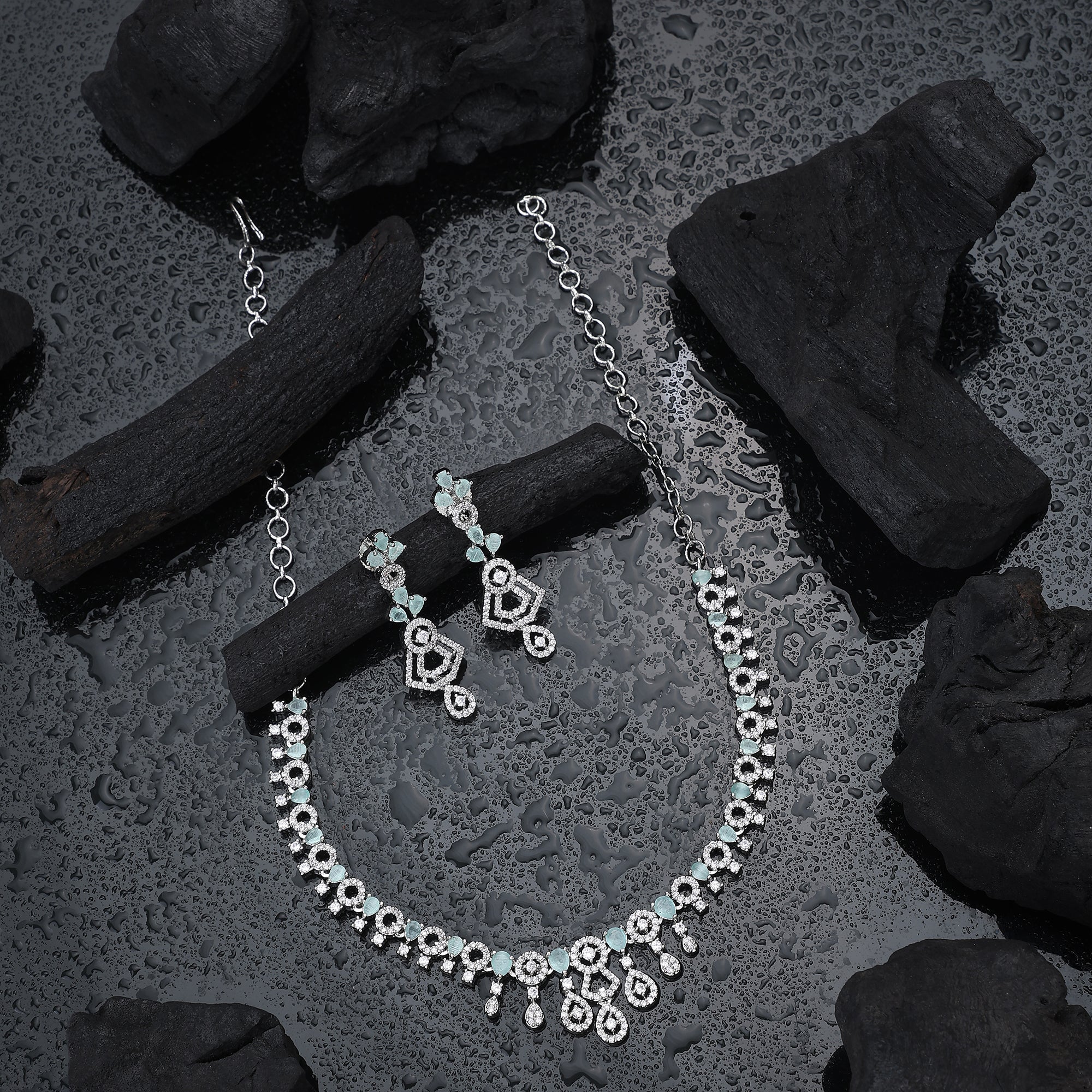 Opal Touch - Fresh Mint Beaded Necklace -