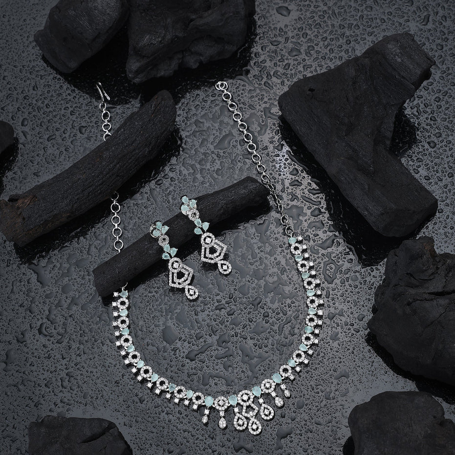 Opal Touch - Fresh Mint Beaded Necklace -