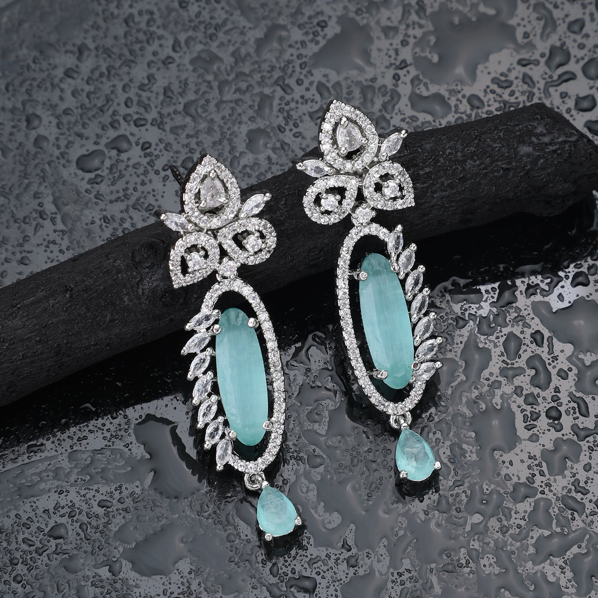 Opal Touch - Fresh Mint Dangle Earrings -