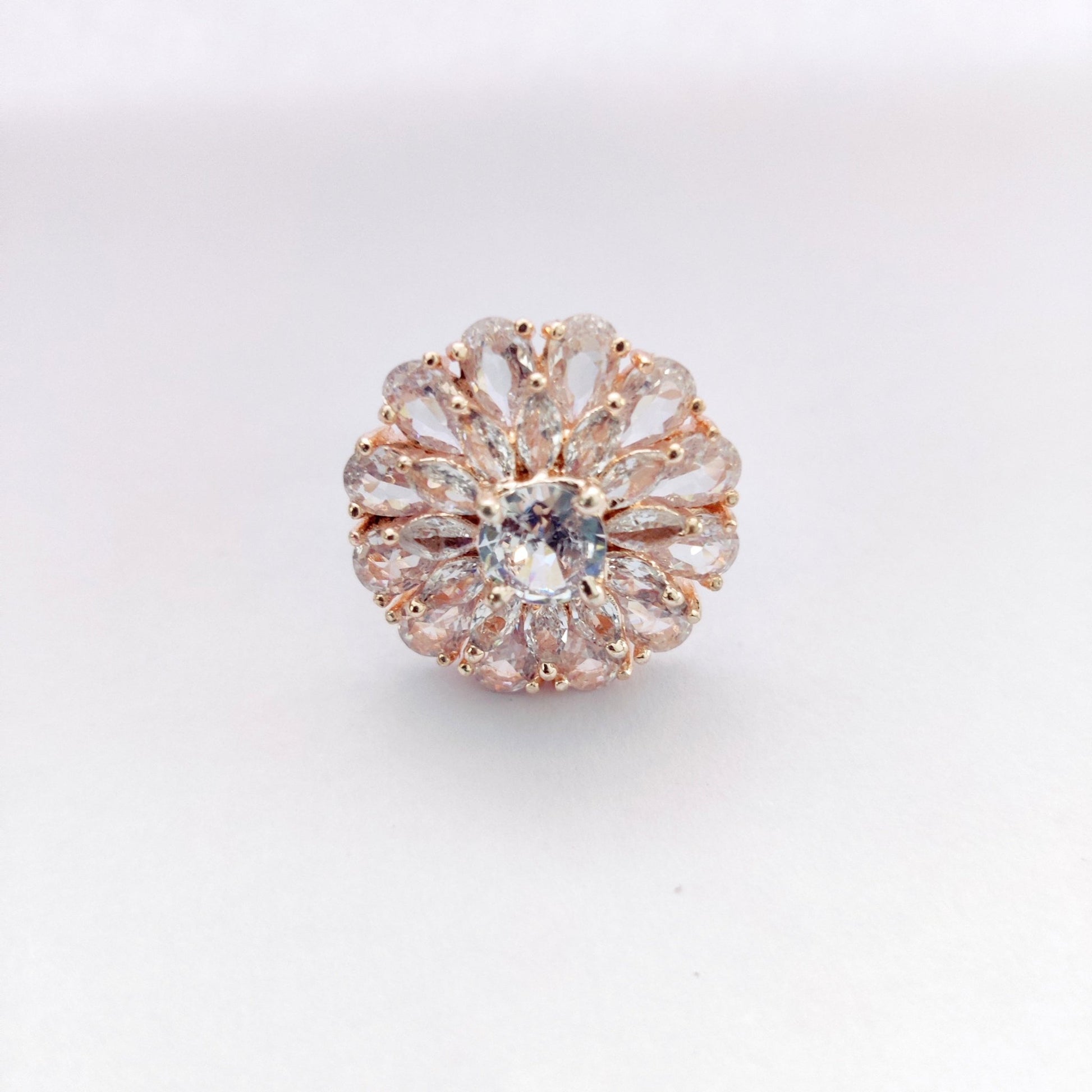 Opal Touch - Frosty Elegance Rose Gold Ring - Ring