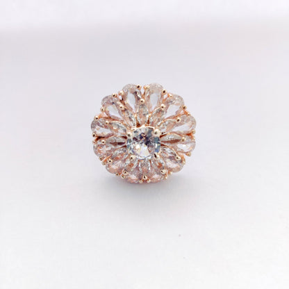 Opal Touch - Frosty Elegance Rose Gold Ring - Ring