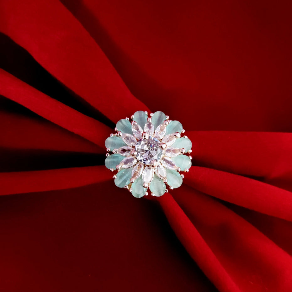 Opal Touch - Frosty Elegance Rose Gold Ring - Ring