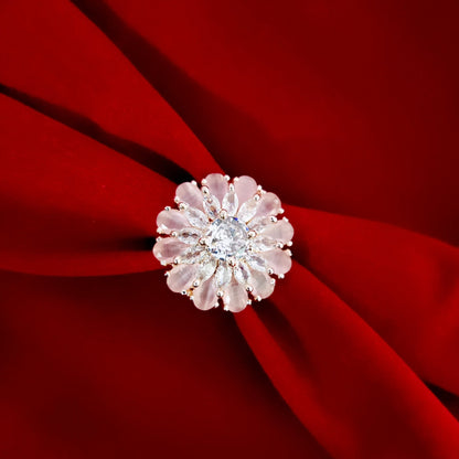 Opal Touch - Frosty Elegance Rose Gold Ring - Ring