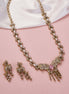 Necklace - Gajanan Mehendi Plated Necklace Set - Opal Touch