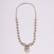 Necklace - Gajanan Mehendi Plated Necklace Set - Opal Touch