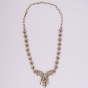 Necklace - Gajanan Mehendi Plated Necklace Set - Opal Touch