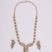 Necklace - Gajanan Mehendi Plated Necklace Set - Opal Touch