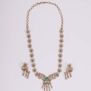 Necklace - Gajanan Mehendi Plated Necklace Set - Opal Touch
