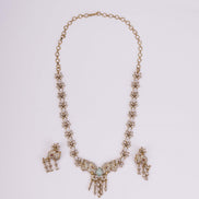 Necklace - Gajanan Mehendi Plated Necklace Set - Opal Touch