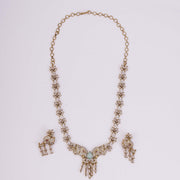 Necklace - Gajanan Mehendi Plated Necklace Set - Opal Touch