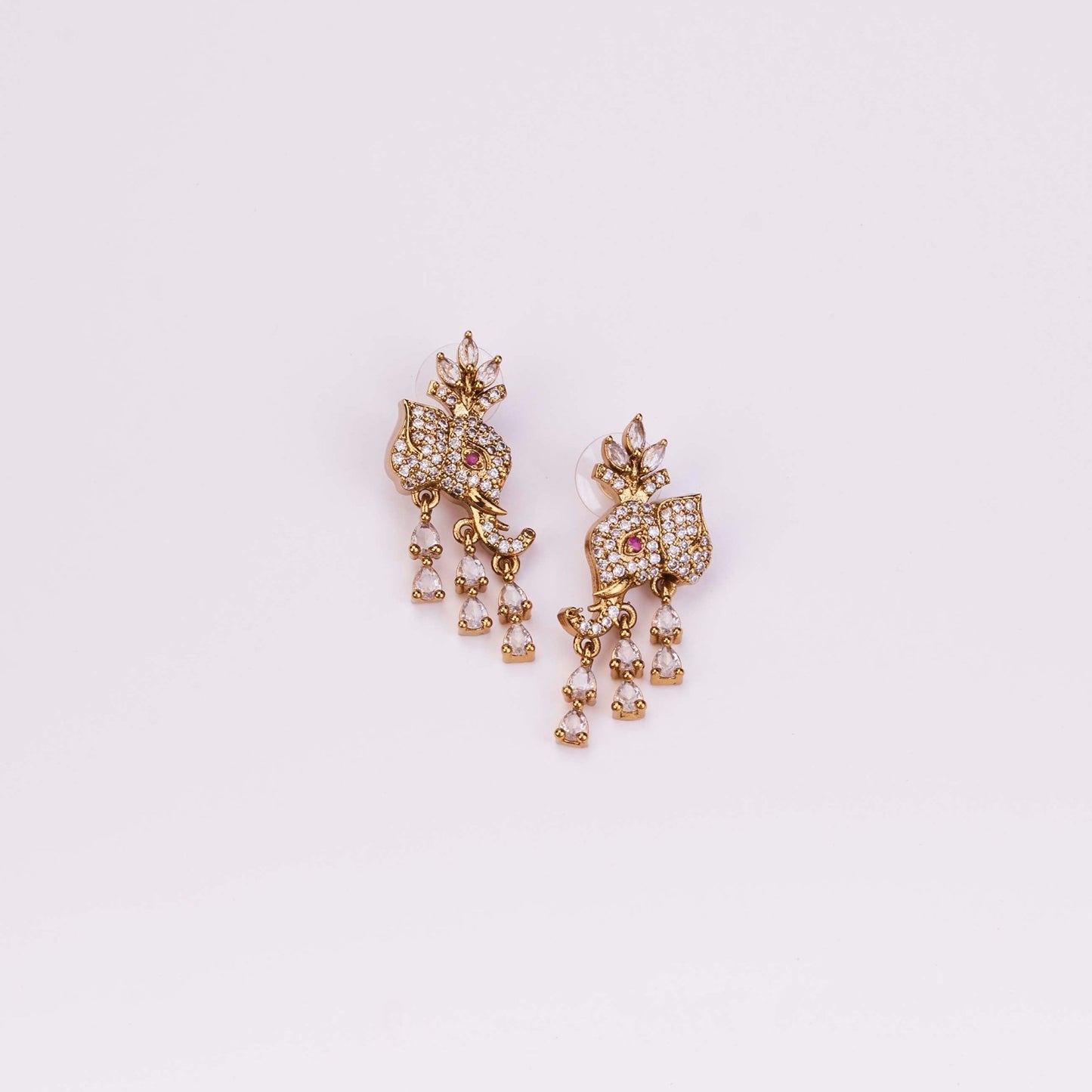 Necklace - Gajanan Mehendi Plated Necklace Set - Opal Touch