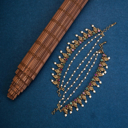 Kaan Chain - Ganesh - Lakshmi Matte Black Matil - Opal Touch