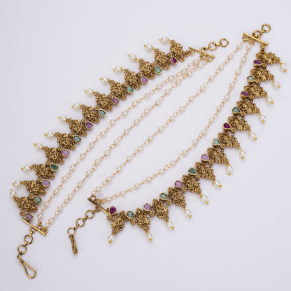 Kaan Chain - Ganesh - Lakshmi Matte Black Matil - Opal Touch