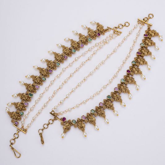 Kaan Chain - Ganesh - Lakshmi Matte Black Matil - Opal Touch