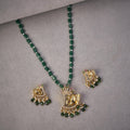 Locket Set - Ganpati Gold Plated Locket Set with Earrings - Opal Touch
