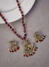 Locket Set - Ganpati Mehendi Plated Locket Set with Earrings - Opal Touch
