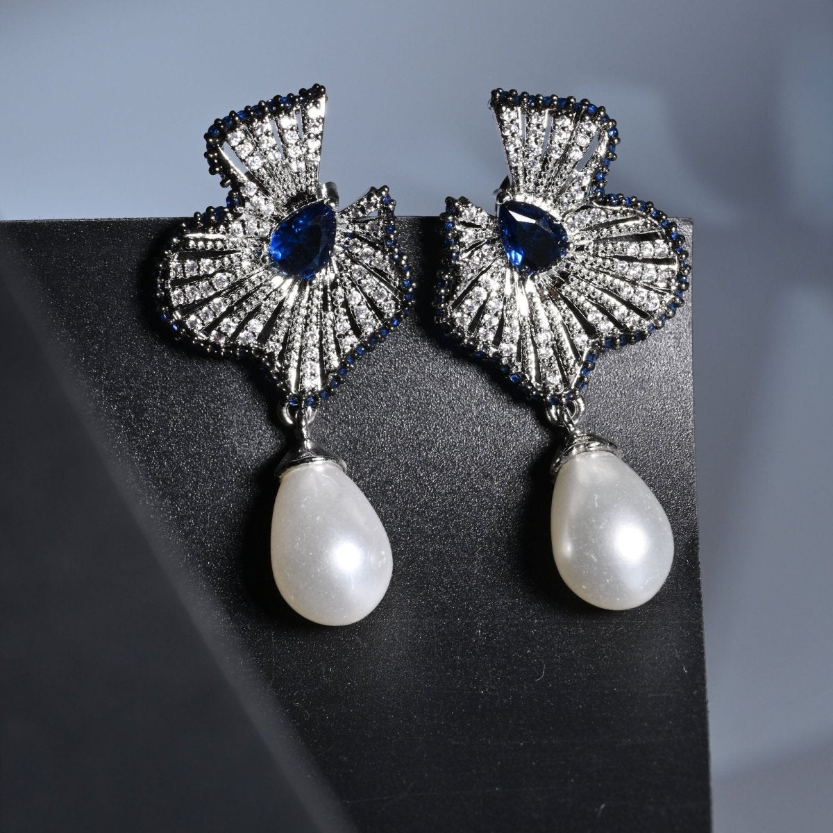Garden Mist Rhodium Plated Earrings - Opal Touch