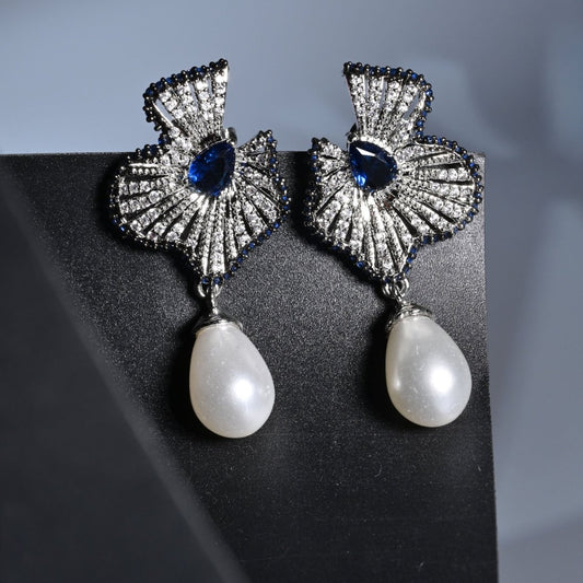 Garden Mist Rhodium Plated Earrings - Opal Touch