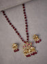 Locket Set - Garjaraj Gold Plated Locket Set with Earrings - Opal Touch