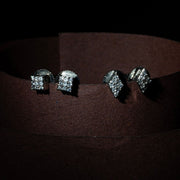 Geometric Diamond Stud Earrings Set - Opal Touch