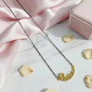 Gilded Crescent Mangalsutra - Opal Touch