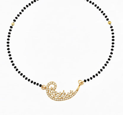 Gilded Crescent Mangalsutra - Opal Touch