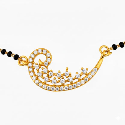 Gilded Crescent Mangalsutra - Opal Touch