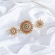 Locket Set - Gilded Crimson Jewel Locket Set - Opal Touch