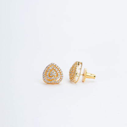 Opal Touch - Gilded Elegance Opal Studs - Studs