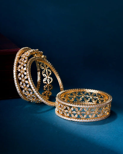 Opal Touch - Gilded Gold Grace Bangles (Pack of 6) - Bangles