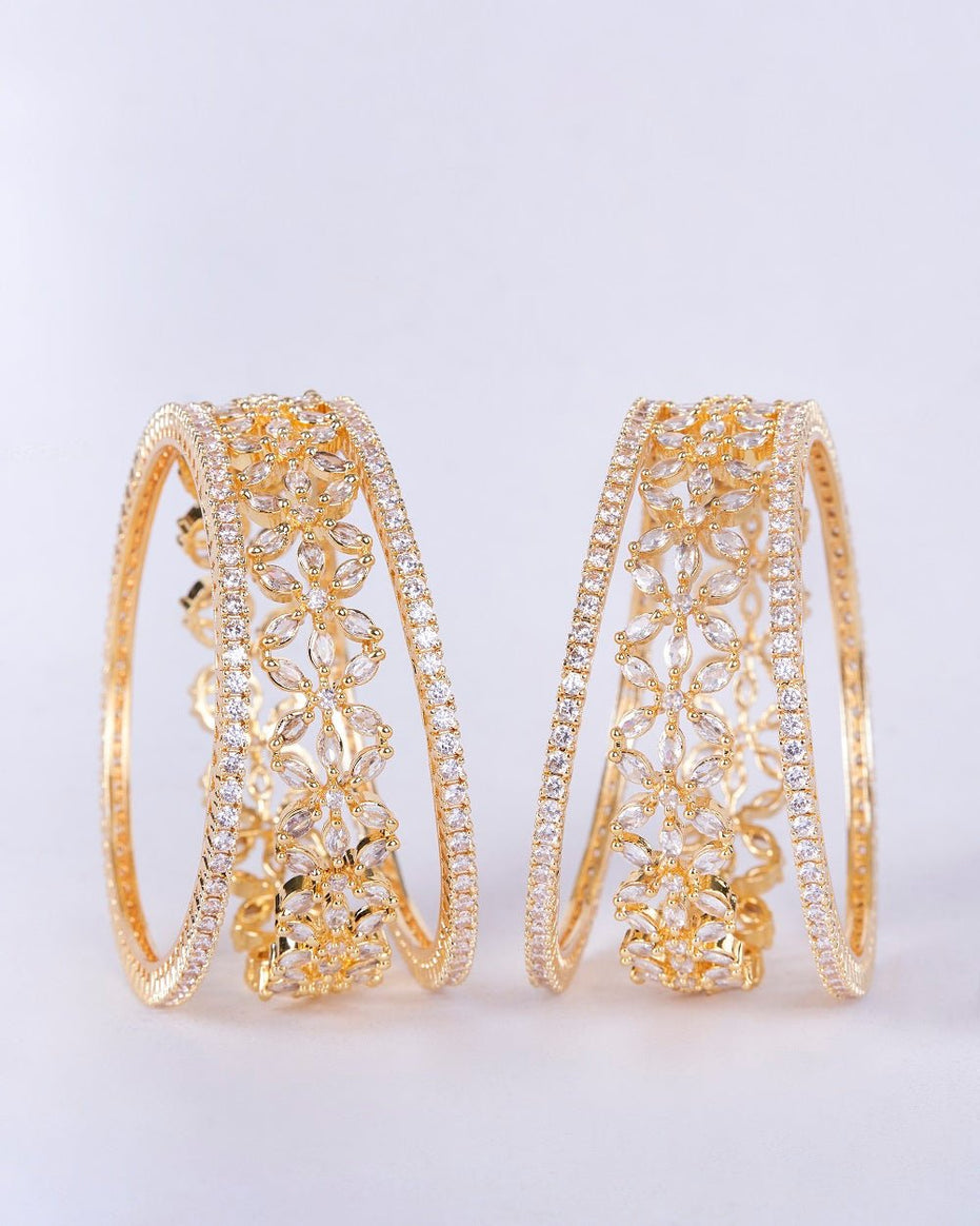 Opal Touch - Gilded Gold Grace Bangles (Pack of 6) - Bangles