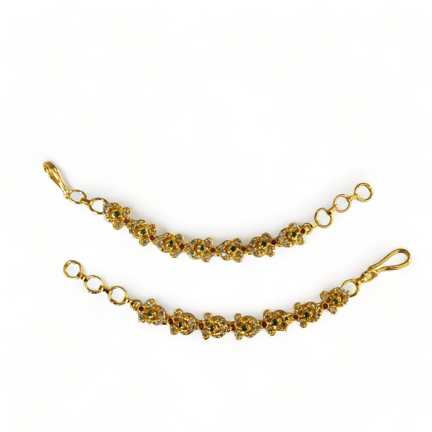 Opal Touch - Gilded Harmony Matil - Red-Green-White Gold Plated - Ear Chain