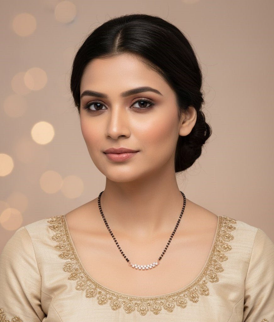 Gilded Petal Mangalsutra - Opal Touch